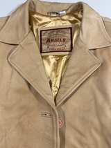Angelo Vera Pelle Genuine Leather Coat Women’s Size 3XL Beige Jacket - Image 1