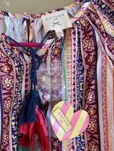 Hayden Los Angeles Girls Boho Print Tassel Dress - Image 2