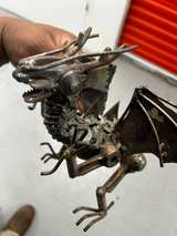 Handcrafted Metal Dragon Sculpture - Image 1