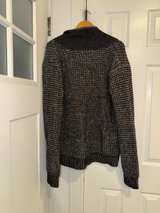 Rag & Bone Neiman Marcus Wool Blend Cardigan Black/Gray XL - Image 2