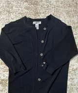 Dressbarn Black Rhinestone Button Cardigan XL - Image 1