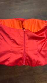 Finesse Red Satin Halter Corset Top XS - Image 4