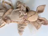 2 Vintage Style tea stain Cloth Bunny Doll Set. - Image 3