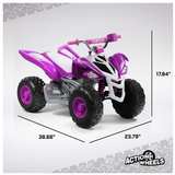 Yamaha Raptor 12V Ride-On ATV Purple/White - Image 6
