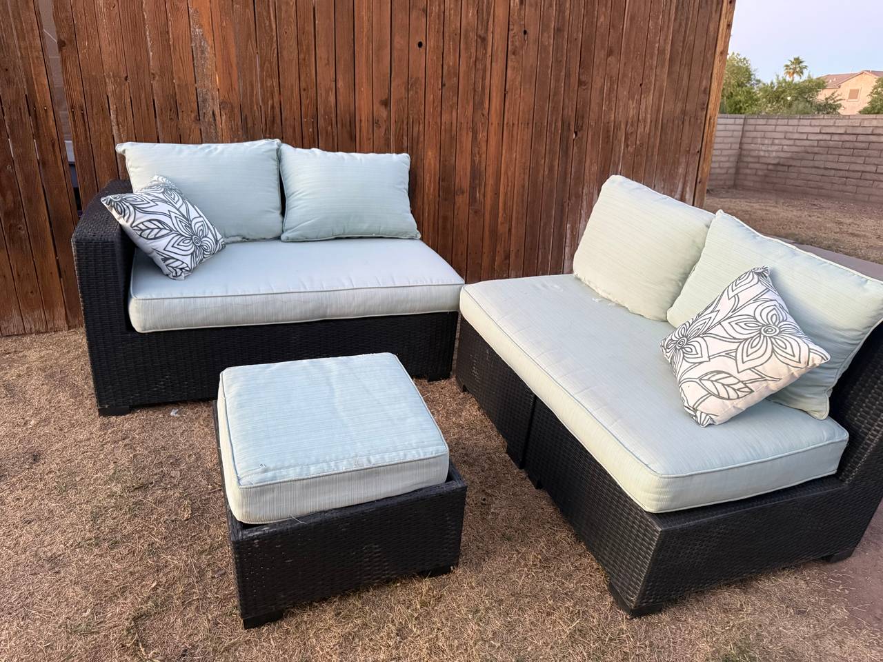 4-Piece Modular Outdoor Wicker Patio Set with Covers