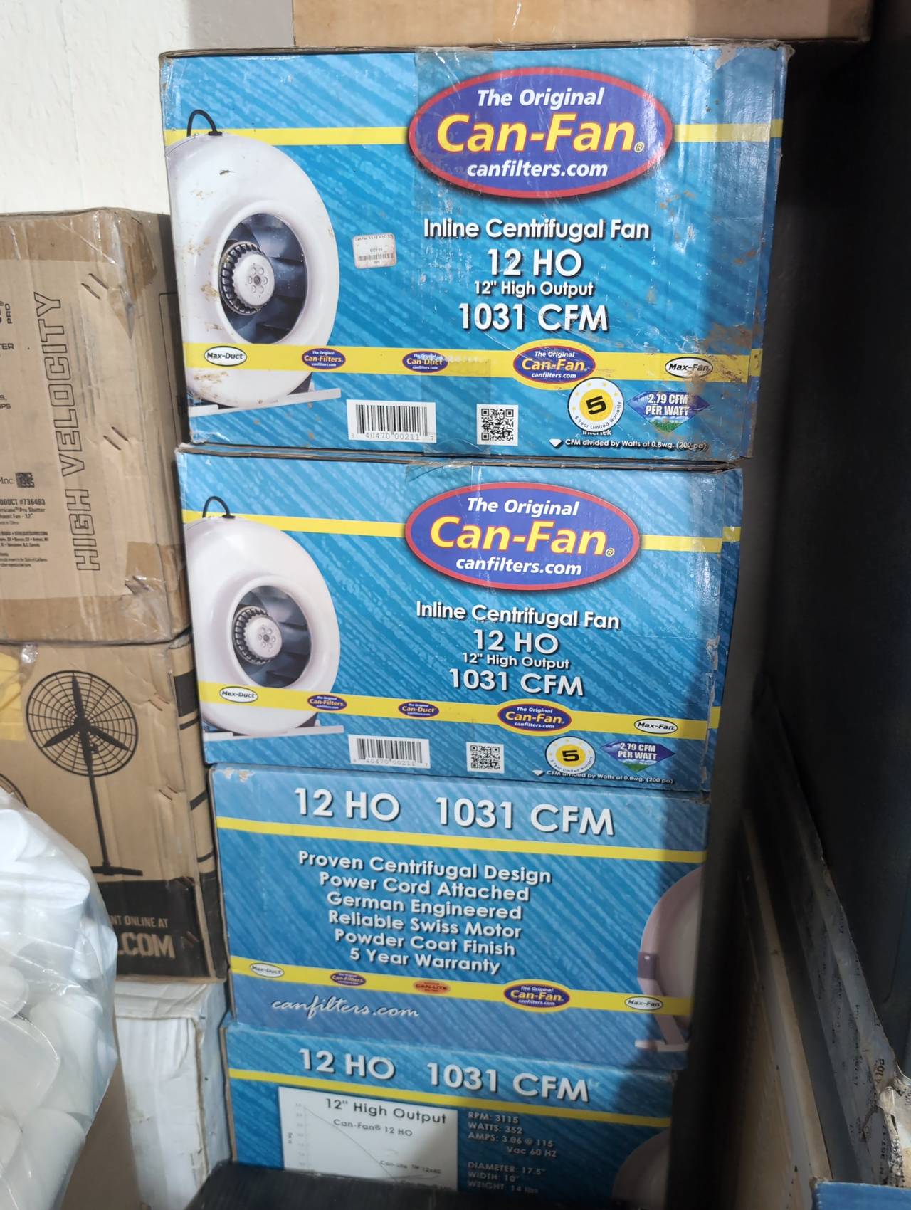 Can-Fan 12 HO High Output Inline Centrifugal Fan