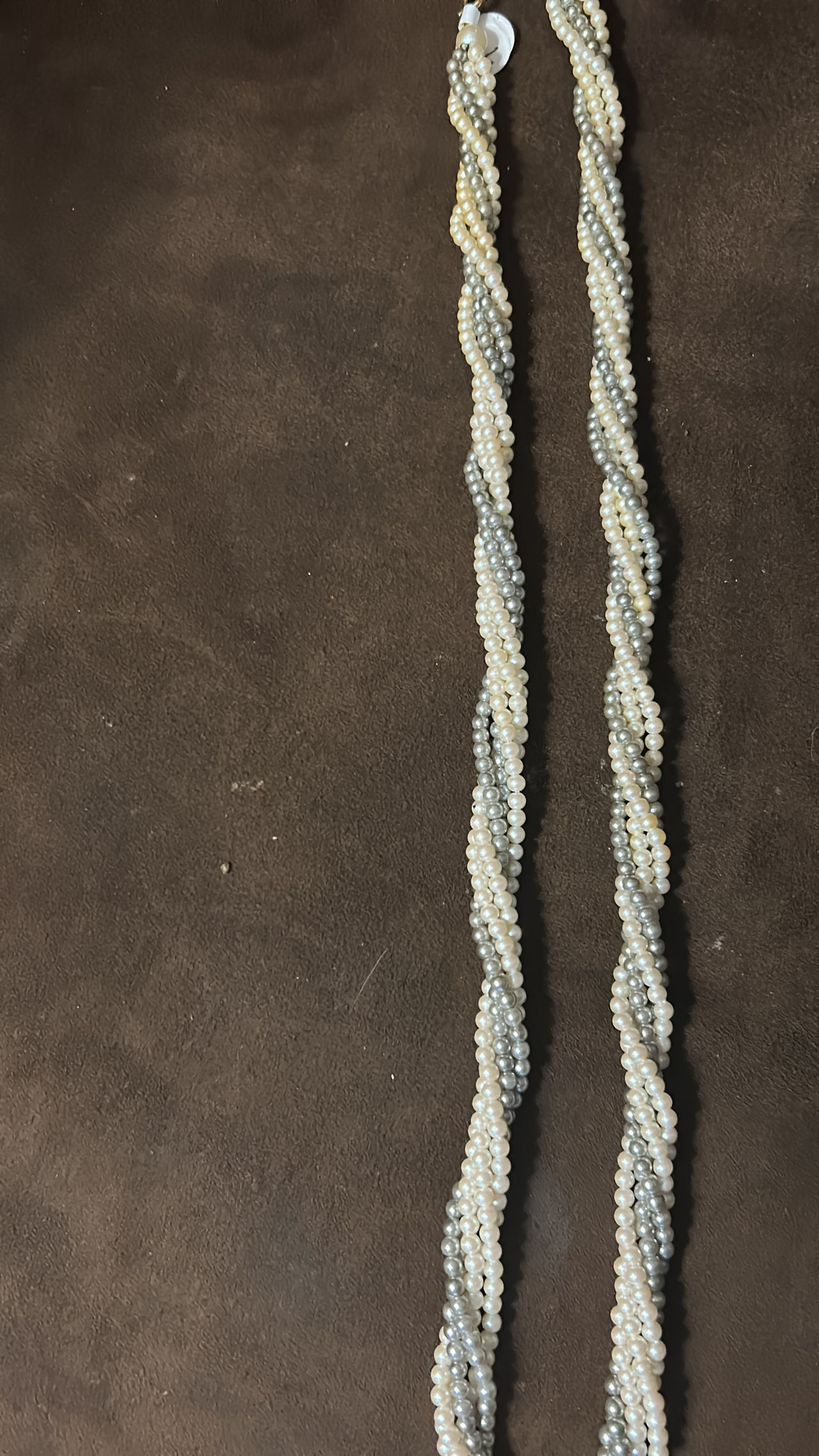 Multi-Strand Twisted Faux Pearl Torsade Necklace