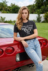 GM Corvette 2004 Acid Wash Crop Top - Image 1