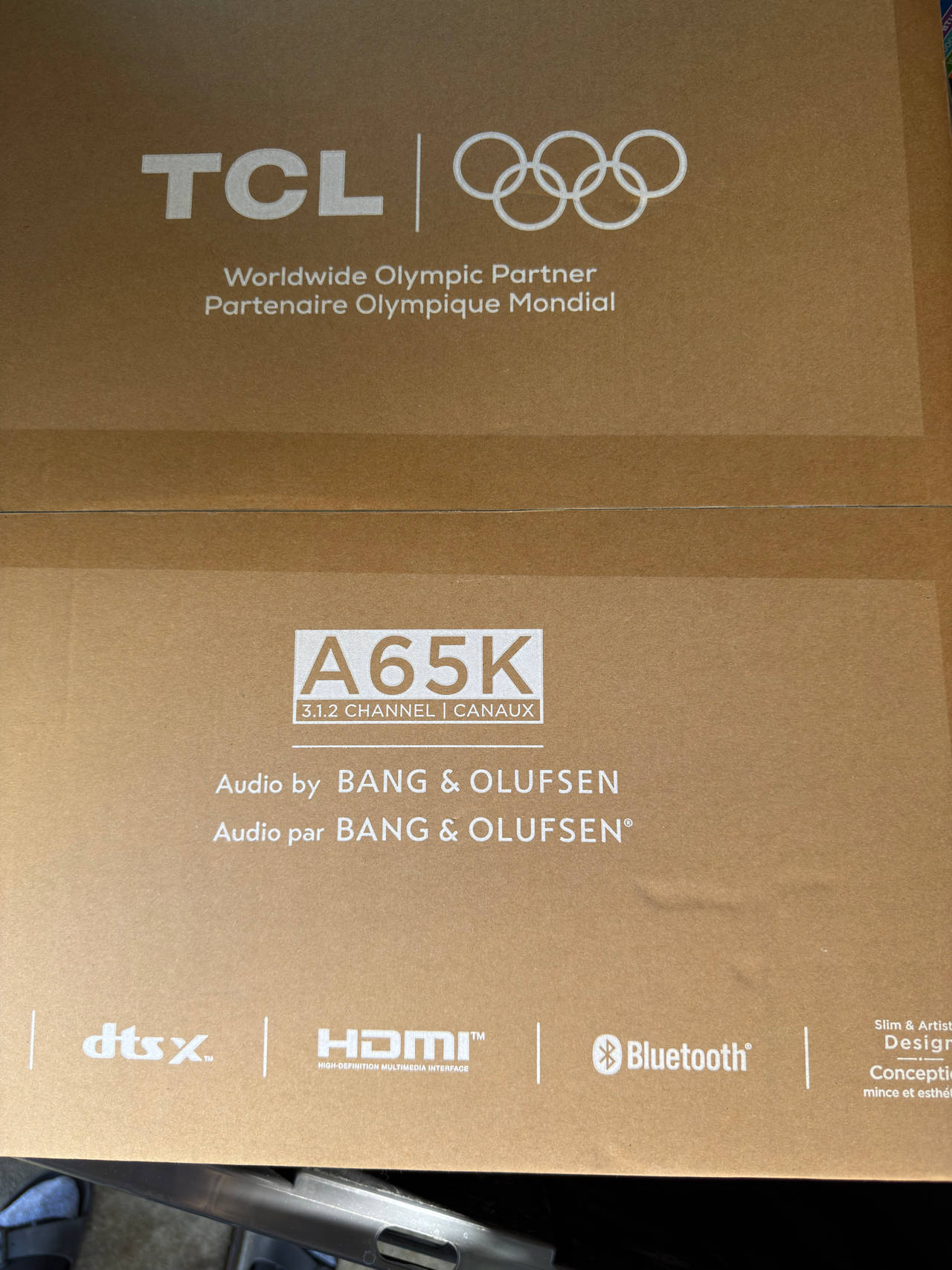 TCL A65K 3.1.2 Channel Soundbar with Audio by Bang & Olufsen