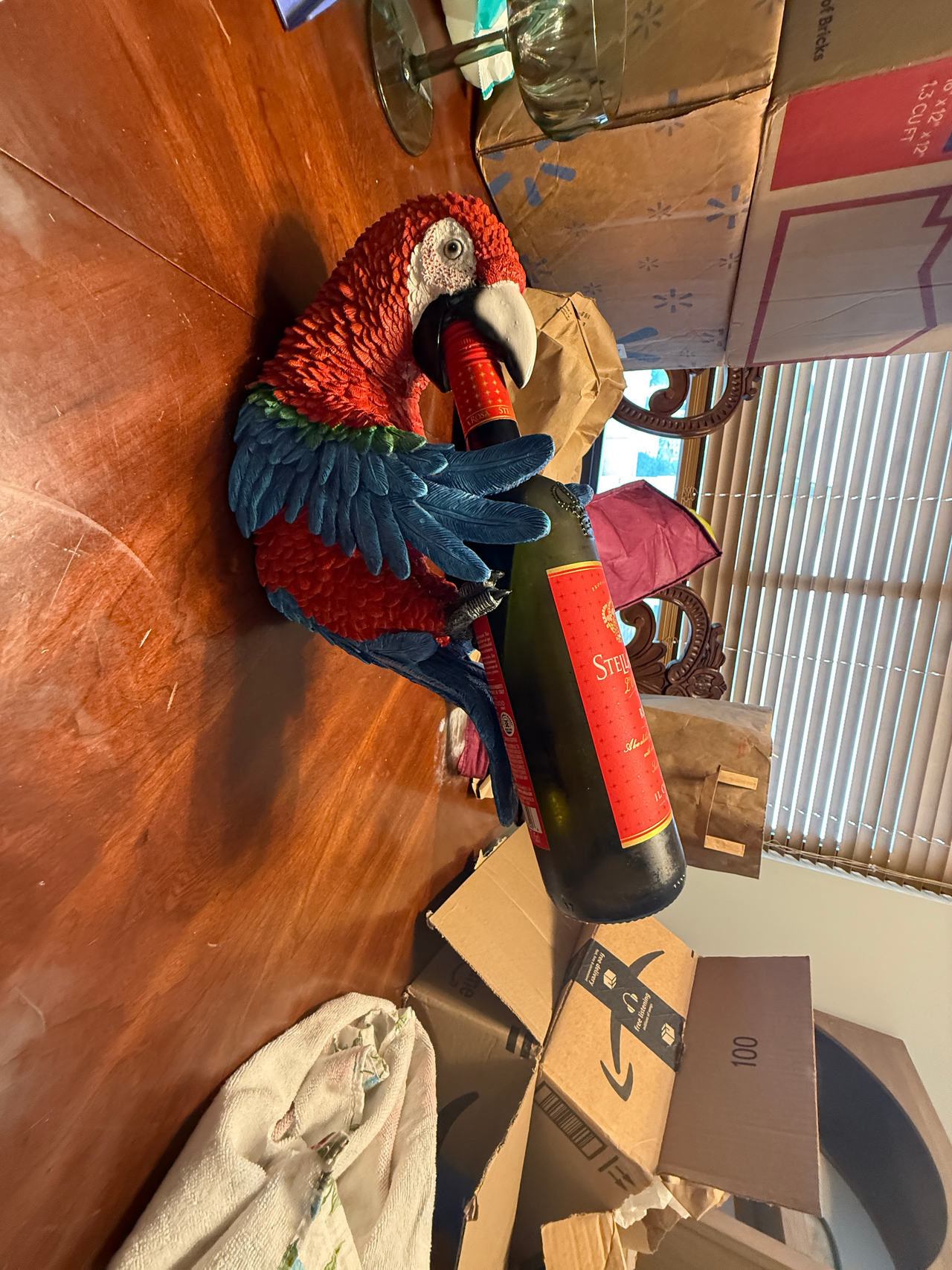 Parrot Wine Bottle Holder