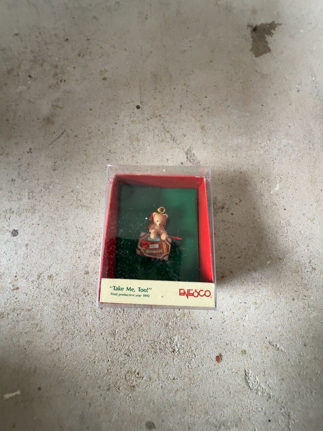 Old World Christmas Letting the Cat Out of the Bag Glass Ornament