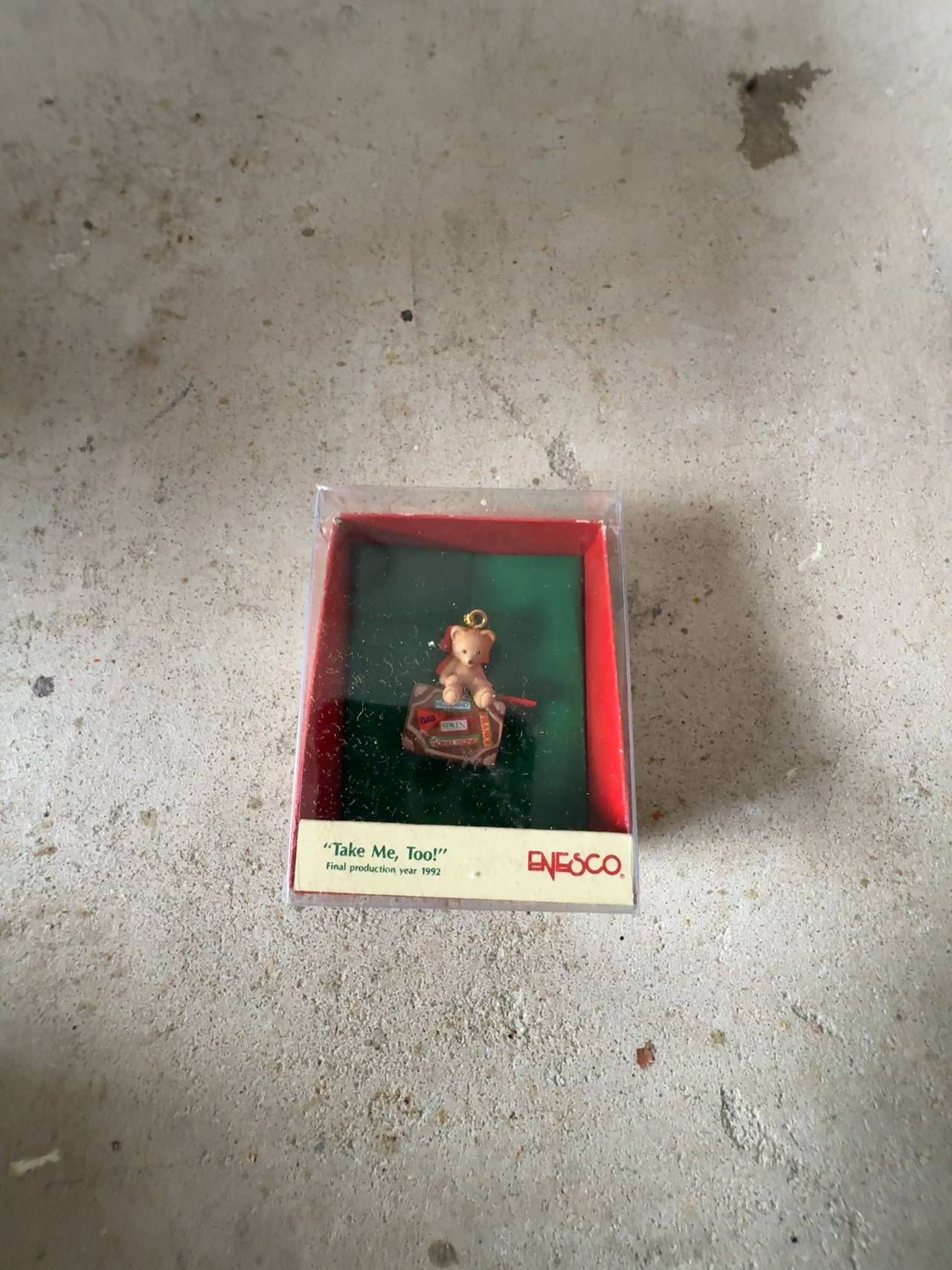 Old World Christmas Letting the Cat Out of the Bag Glass Ornament