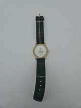 Gold-Tone Christmas Tree Holiday Watch with Crystal Bezel - Image 1
