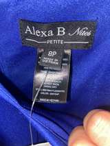 Royal Blue Lace Inset Mermaid Gown - Image 3