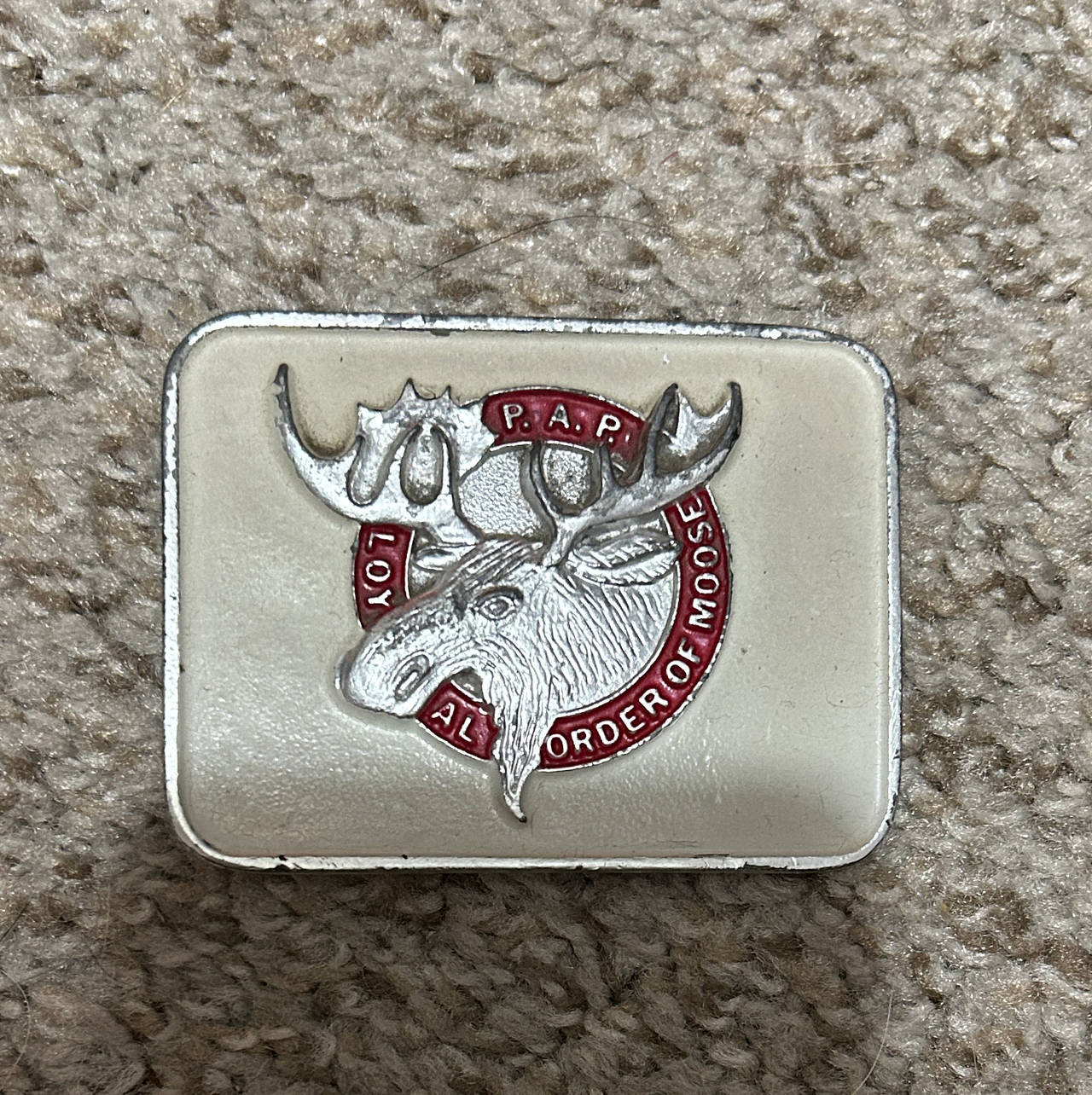 Loyal Order of Moose Enamel Belt Buckle