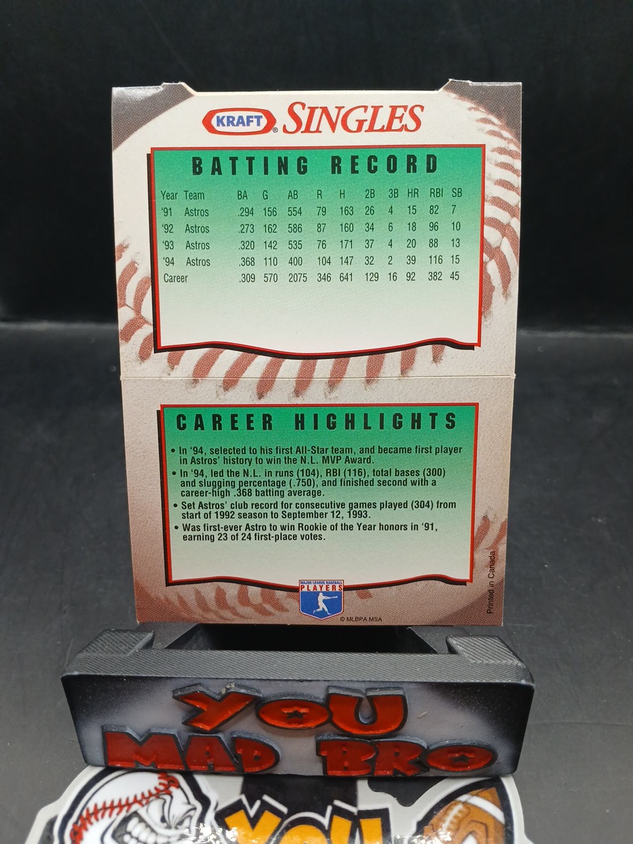 1995 Kraft Singles Superstars Jeff Bagwell #17/30