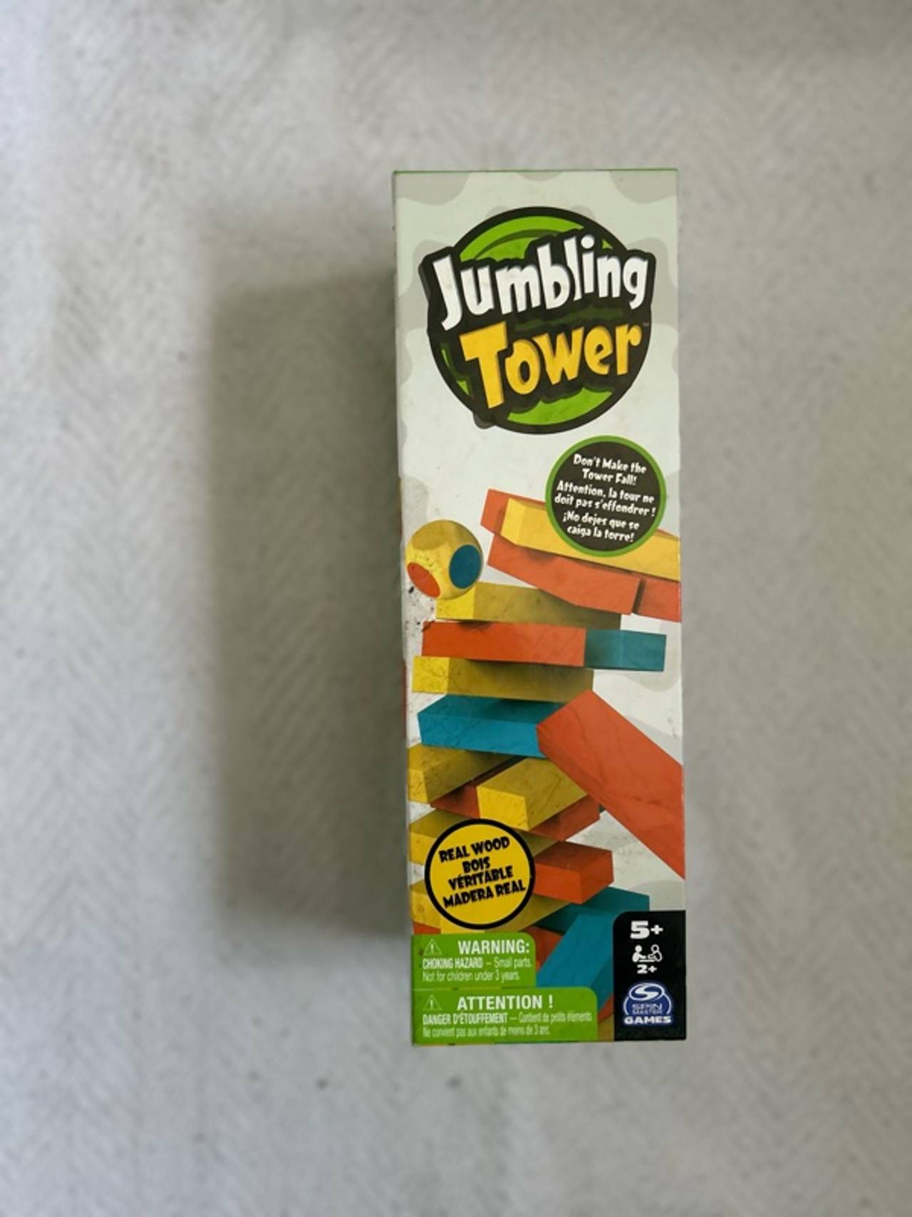 Spin Master Rainbow Jumbling Tower Wooden Block Game