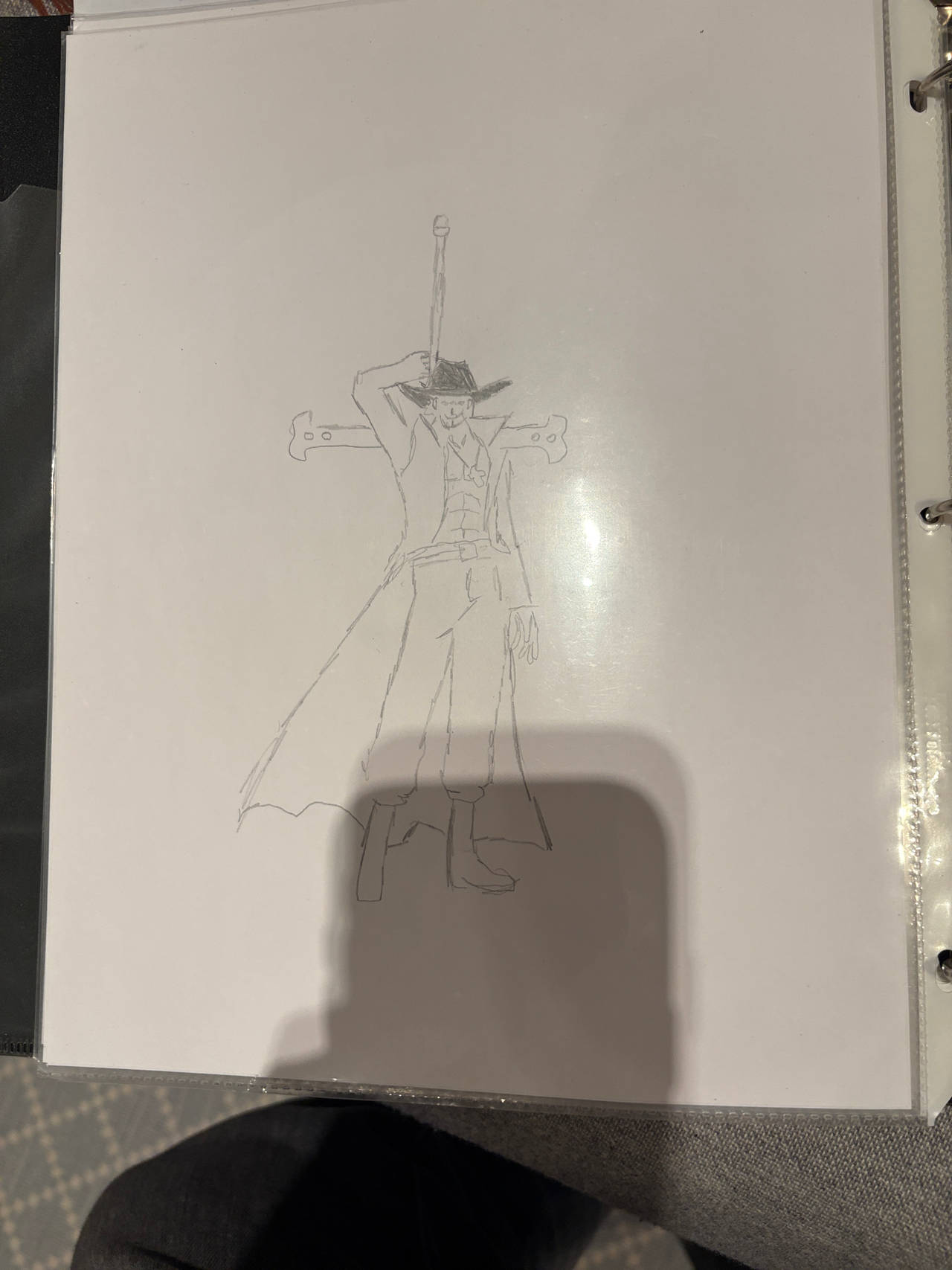 One Piece Mihawk Pencil Drawing