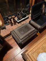 Antique Ornate Wooden Chest - Image 1