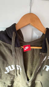 Nike Just Do It Hoodie Black Green  size XL - Image 2