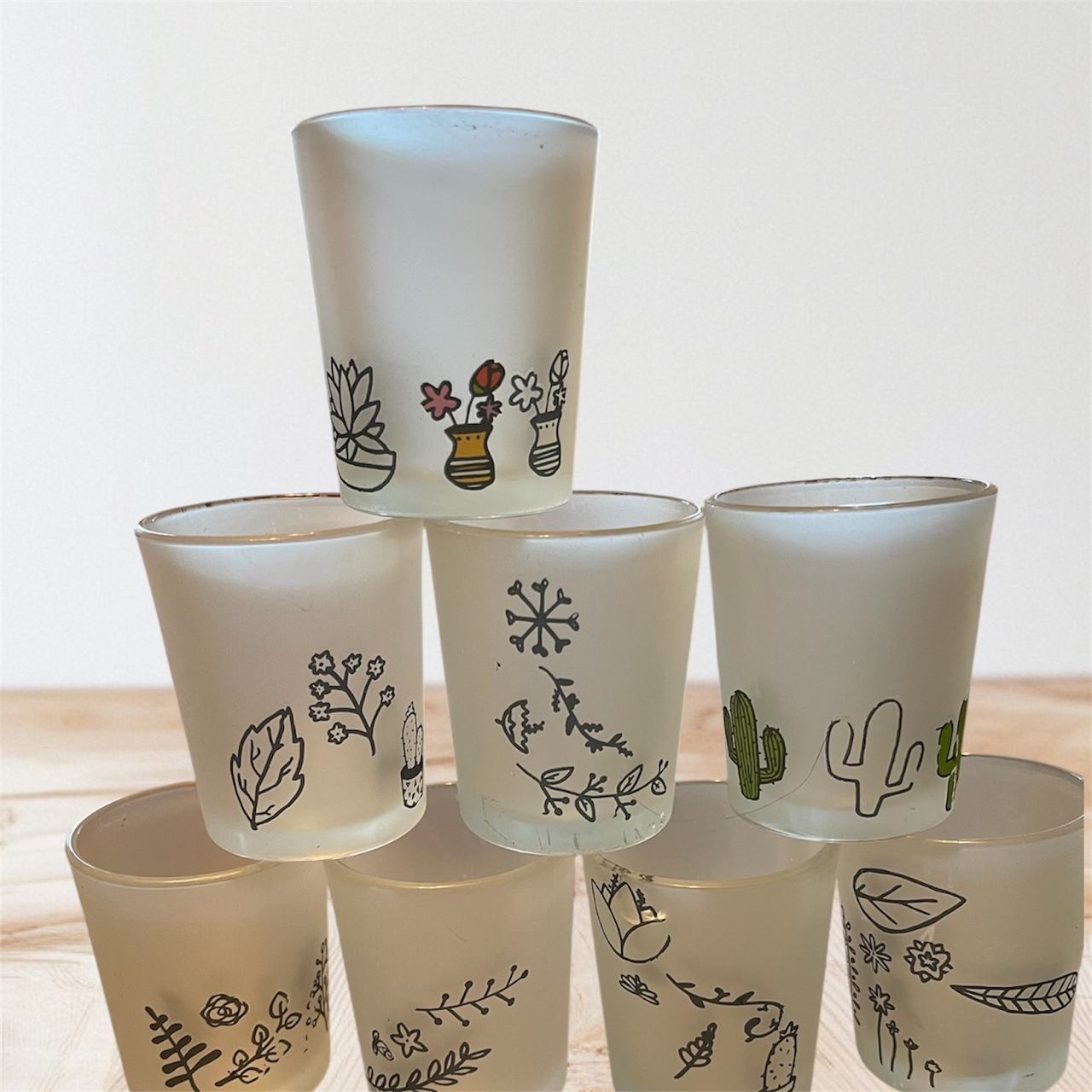 Frosted Glass Shot Glasses