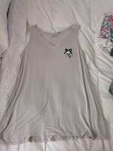 LOGO by Lori Goldstein Skull Graphic V-Neck Tank Top - Image 2