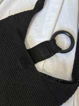 Black Crochet Shoulder Bag - Image 3