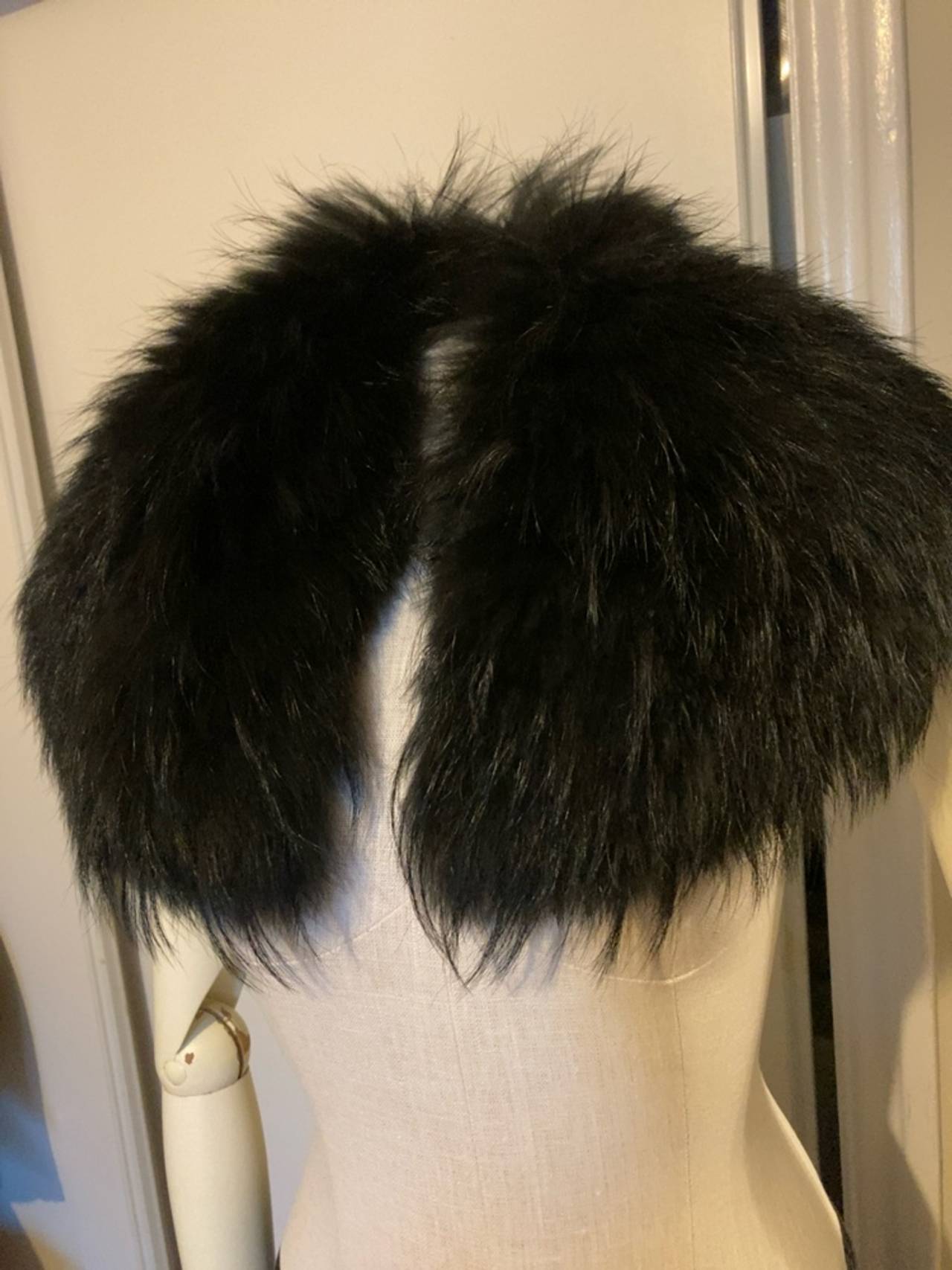 Black Fox Fur Collar