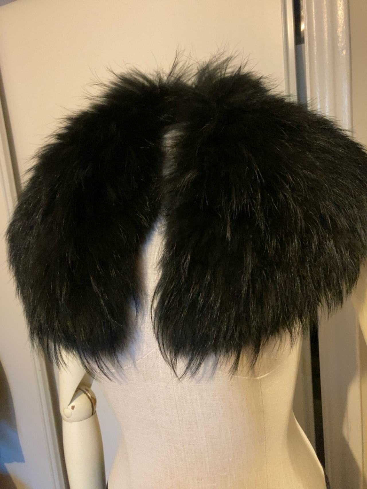 Black Fox Fur Collar