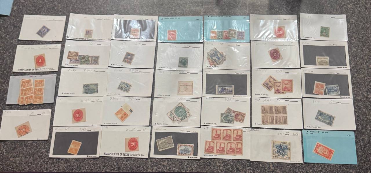 Collection of Vintage Mexican Postage Stamps