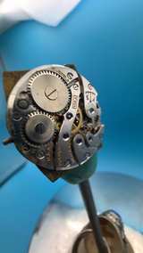Vintage Bulova Tonneau Sub-Second Watch movement with signed dial and hands - Image 5