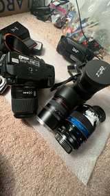 Sony Alpha DSLR-A200 camera lot Samsung lenses liquid image jvc camcorder - Image 4