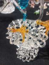 Hand Blown Glass Hummingbird Figurine with Stand - Image 1