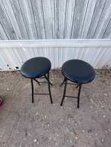Padded Folding Stool Black - Image 1
