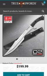 Honshu Spartan Sword D2 Tool Steel - Image 1