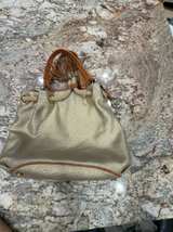 Michael Kors Large Gold Canvas Drawstring Tote - Image 1