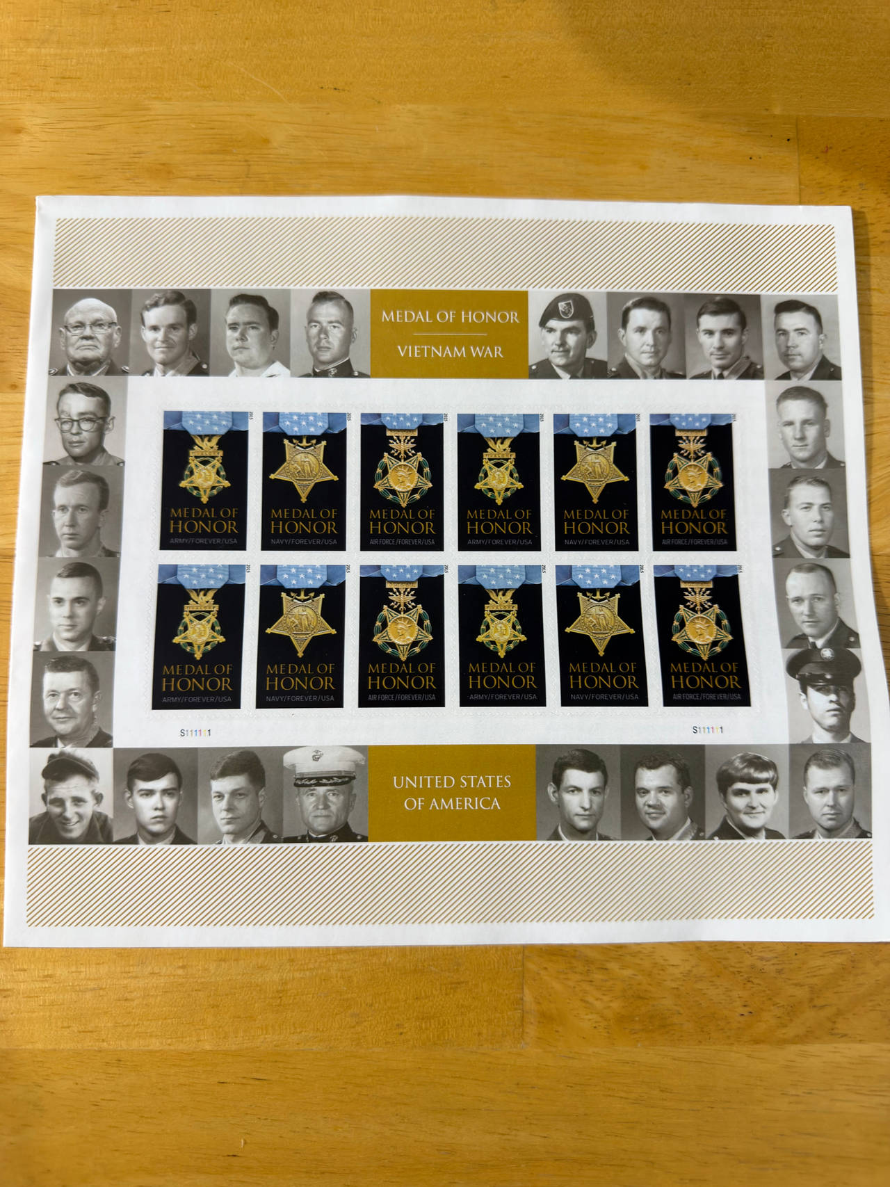 USPS Medal of Honor Vietnam War Forever Stamps Sheet