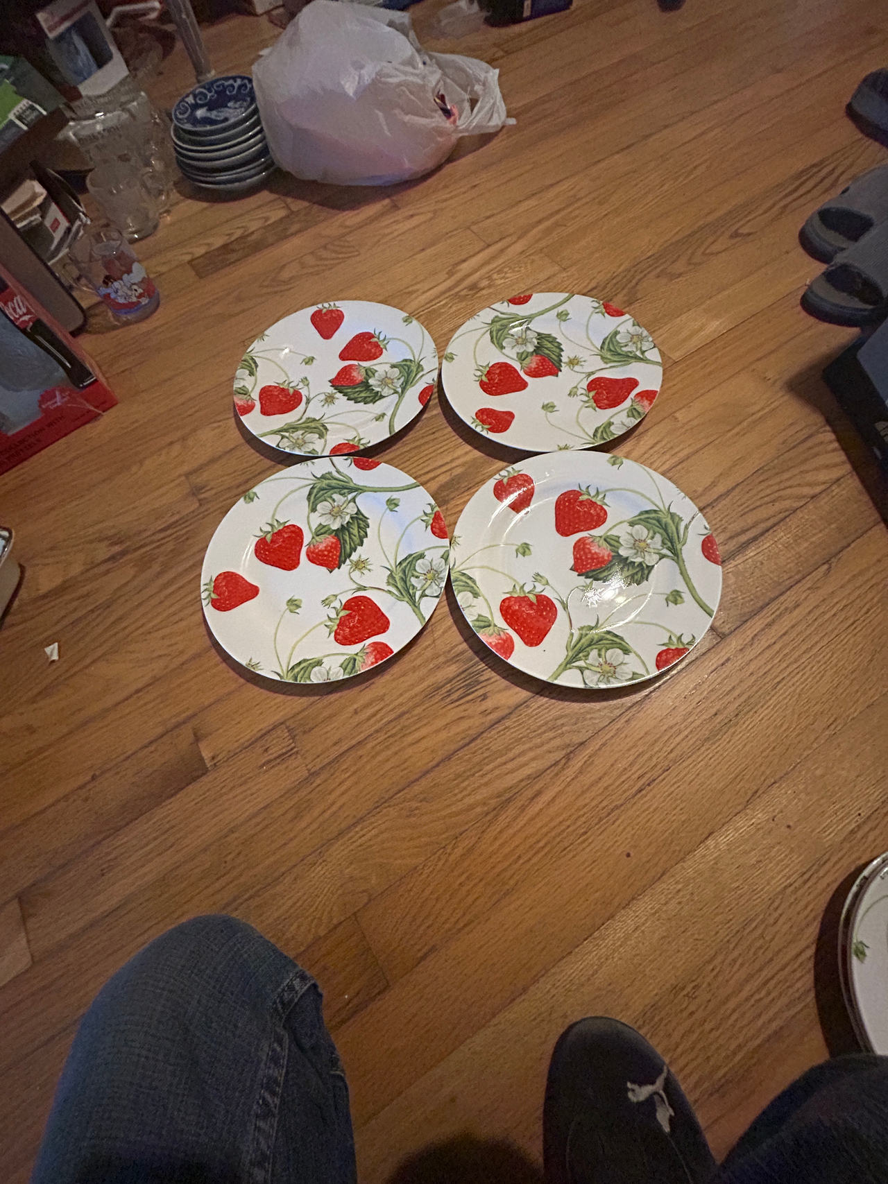 Strawberry Print Dinner Plates