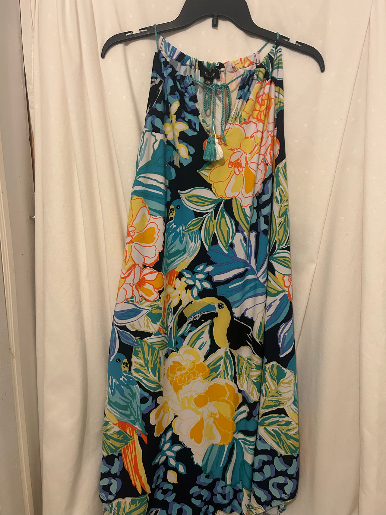 Melissa Paige Tropical Toucan Halter Dress