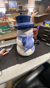 Ceramic Snowman Beverage Dispenser - Image 4