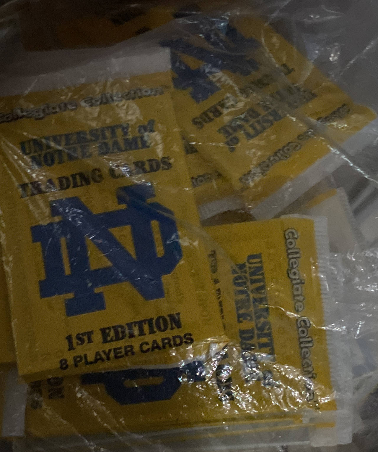 1990 Collegiate Collection University of Notre Dame Trading Cards 1st Edition Pack