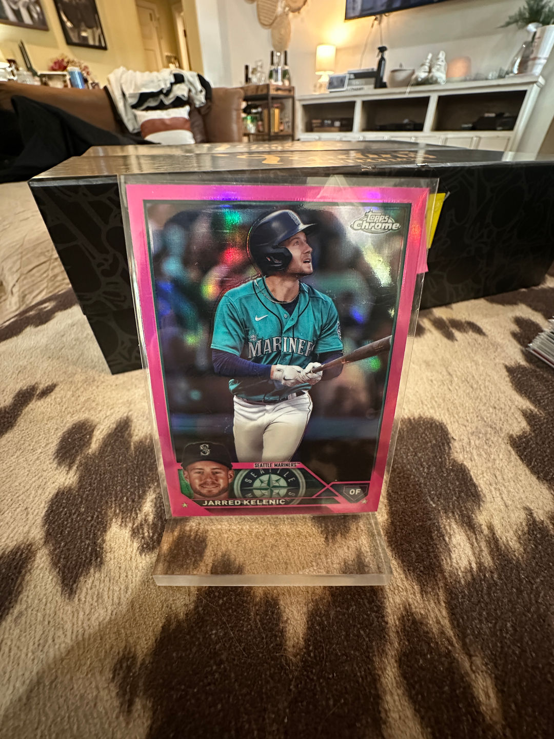 Topps Chrome Baseball Card - Jarred Kelenic Pink Refractor