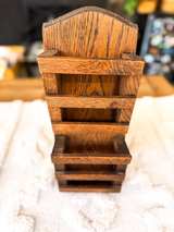 Vintage Oak Wall Mount Mail and Recipe Holder - Image 2