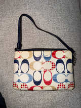 Coach Signature Corner Zip Wristlet in Multi-Color Logo - Image 1