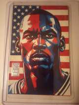 Michael Jordan 1 Gram .999 Silver Bar Patriotic Art Card - Image 2