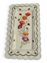 Lenox Poppies on Pink Rectangular Serving Tray - Image 1