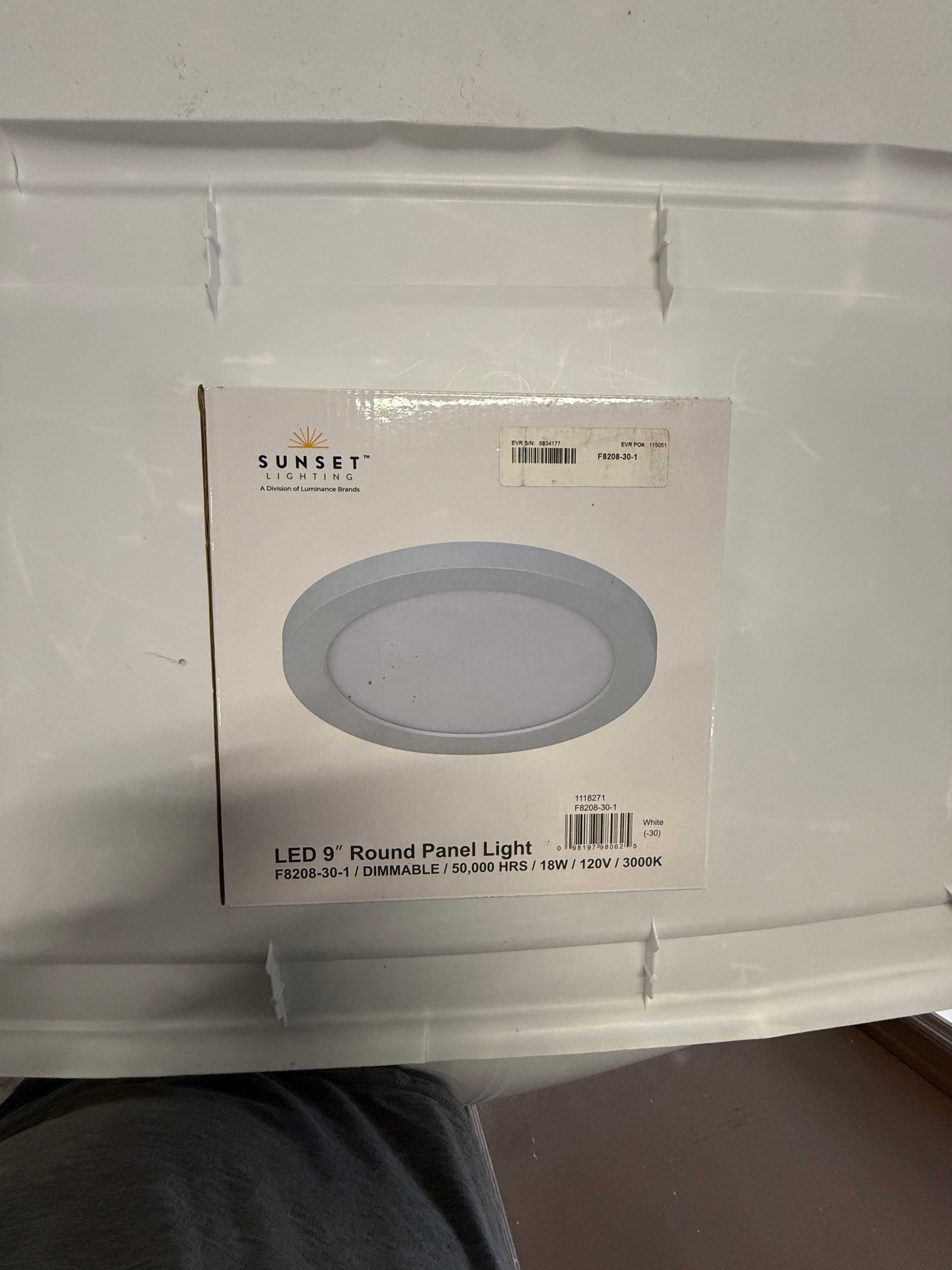 Sunset Lighting LED 9" Round Panel Light