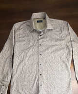 Garnet Hill Micro Print Long Sleeve Button Down Shirt - Image 1