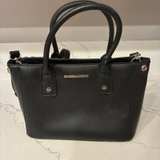 New York & Company Black Saffiano Tote Bag - Image 1