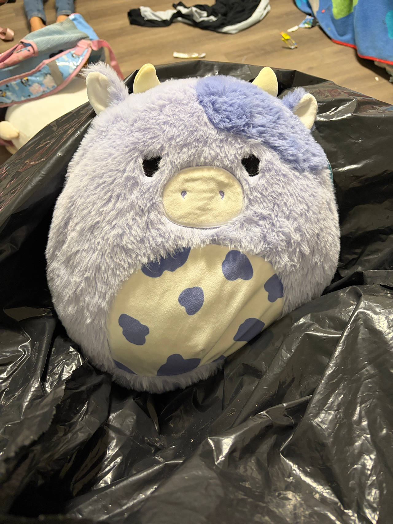 Squishmallows 12" Fuzzy Bubba the Purple Cow